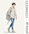 カジュアルな服装の若い男性 カジュアルな服装の若い男性 135040225