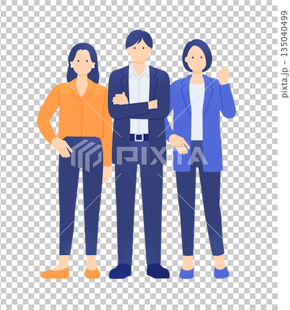 They are business people who are ambitious to succeed. "Leave it to us," says the three confident and motivated people. 135040499