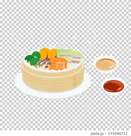 野菜の蒸し料理・タレ付き 135040711