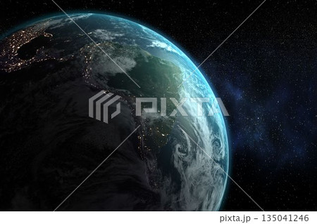 Planet earth against milky way 135041246