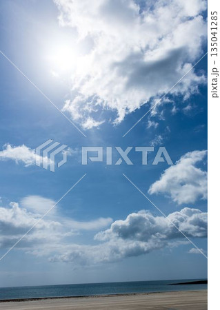Scenic view of a beach against the sky 135041285