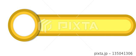Composition of yellow shape and copy space on white background 135041306