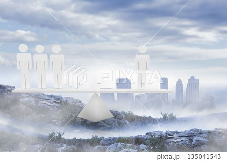 White human resource scales above city White human resource scales above city 135041543