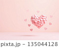 Abstract pink background with valentines 135044128