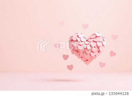 Abstract pink background with valentines 135044128