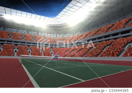 Tennis field on the night 135044165