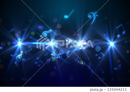 Digitally generated music symbol design Digitally generated music symbol design 135044211