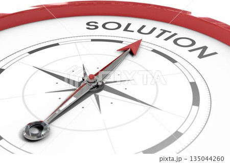 Compass pointing to solution Compass pointing to solution 135044260