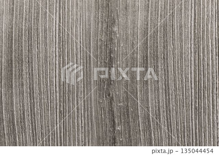 Weathered wooden plank surface is showing vertical grooves and grain lines in flat vector design 135044454