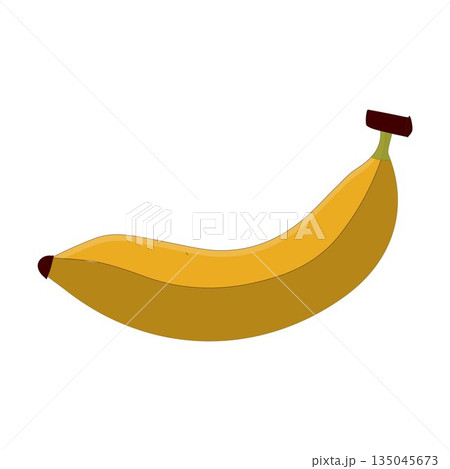 Cartoon bananas. Peel banana,  banana Flat Design Fruit Icon vector illustration. For printing on fabric, tableware, packaging paper, postcard 135045673