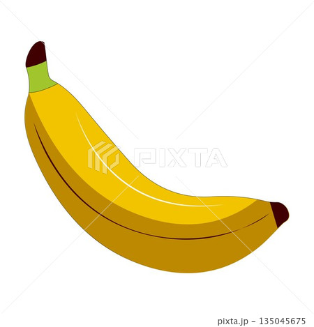 Cartoon bananas. Peel banana, banana Flat Design Fruit Icon vector illustration. For printing on fabric, tableware, packaging paper, postcard Cartoon bananas. Peel banana, banana Flat Design Fruit Icon vector illustration. For printing on fabric, tableware, packaging paper, postcard 135045675