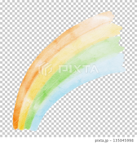 Rainbow brushstroke with soft colors, isolated, hand painted watercolor clipart. Ideal for artistic designs, fantasy themes, nursery decor, and creative projects Rainbow brushstroke with soft colors, isolated, hand painted watercolor clipart. Ideal for artistic designs, fantasy themes, nursery decor, and creative projects 135045998