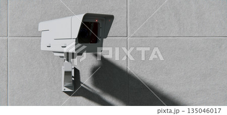Security CCTV camera, surveillance and mounted on wall, total control background Security CCTV camera, surveillance and mounted on wall, total control background 135046017