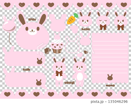 Pink Rabbit Set Pink Rabbit Set 135046296