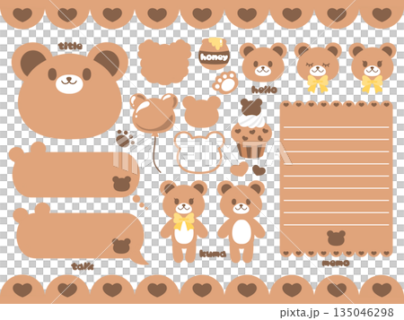 Brown bear set Brown bear set 135046298