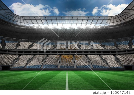 Stadium full of argentina football fans 135047142
