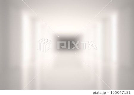Defocused image of empty corridor 135047181