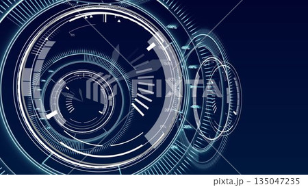 Interface dial with blue background Interface dial with blue background 135047235