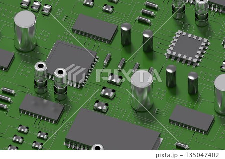 Close up of circuit board 135047402