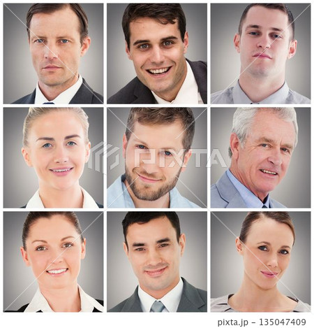 People collage portrait 3x3 135047409