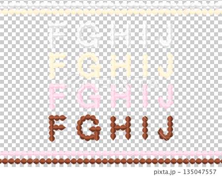 生クリームフォント（FGHIJ） 135047557