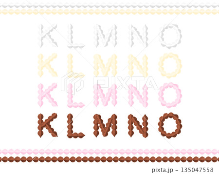 生クリームフォント（KLMNO） 135047558