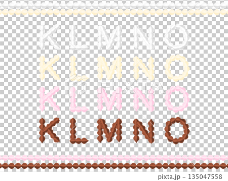 生クリームフォント（KLMNO） 135047558