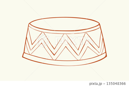 Vector drawing. Round circus stand 135048366