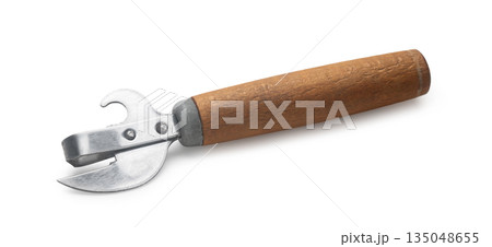 kitchen can opener, on a white isolated 135048655