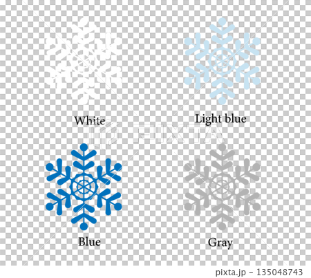 冬季插畫素材:雪花套裝第16套 冬季插畫素材:雪花套裝第16套 135048743
