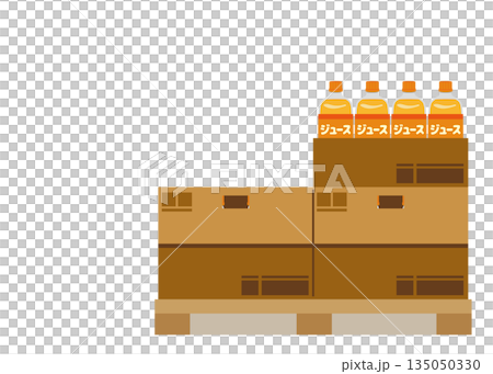 展示的塑膠瓶裝果汁示意圖 135050330