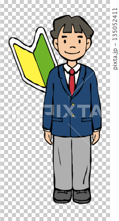 男孩制服西裝外套，有嫩葉圖案 135052411