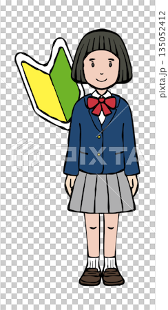 女童制服外套，帶有嫩葉圖案 135052412