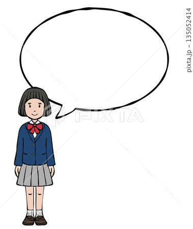 女の子制服　ブレザー　吹き出し付き 135052414
