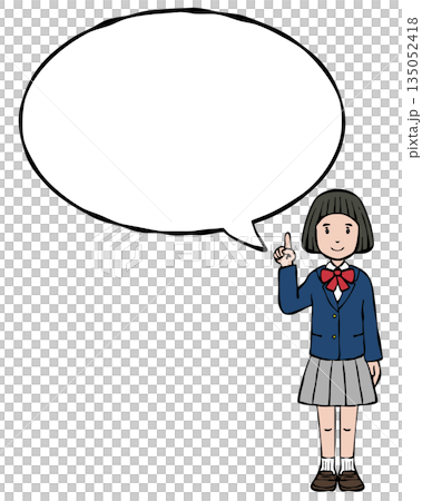 女の子制服　ブレザー　吹き出し付き 135052418