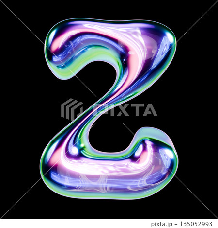 Liquid metal font Letter Z 3D Liquid metal font Letter Z 3D 135052993