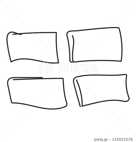 Abstract Hand Drawn Scribble Lines Illustration Abstract Hand Drawn Scribble Lines Illustration 135053578