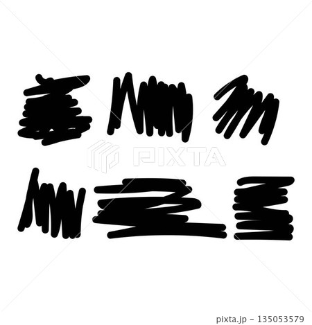 Abstract Hand Drawn Scribble Lines Illustration Abstract Hand Drawn Scribble Lines Illustration 135053579