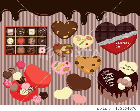 バレンタインチョコレートセット 135054676
