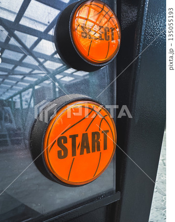 Start and select buttons on vending machine panel. Start and select buttons on vending machine panel. 135055193