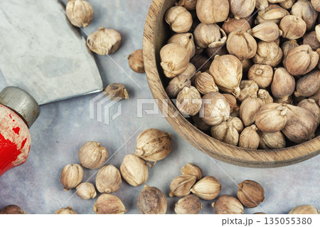 Herbal Medicine Ingredients on Table Herbal Medicine Ingredients on Table 135055380