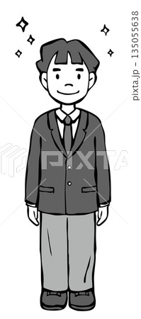 【モノクロ】男の子制服ブレザー キラキラ 【モノクロ】男の子制服ブレザー キラキラ 135055638