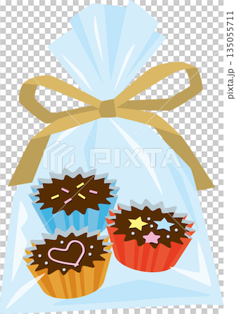 Retro handmade chocolate wrapping from the Heisei era 135055711