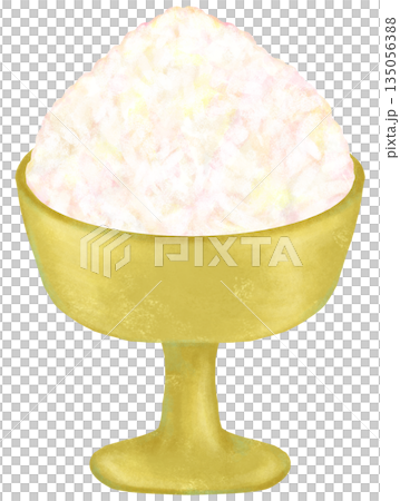 シンプルな仏飯器のイラスト シンプルな仏飯器のイラスト 135056388