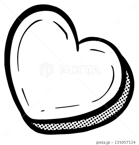Graphic pop art halftone hearts love valentines illustration vector in black and white Graphic pop art halftone hearts love valentines illustration vector in black and white 135057114