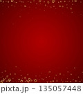 Starry night fairy tale background. Cute sparkling twinkles, christmas spirit in the air. Festive stars vector illustration on red background. 135057448