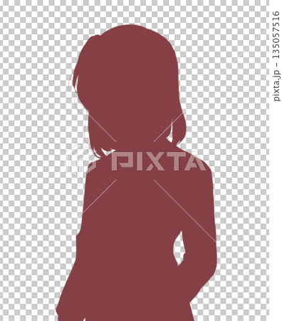 ビジネスパーソン　女性　立ち絵　シルエット 135057516