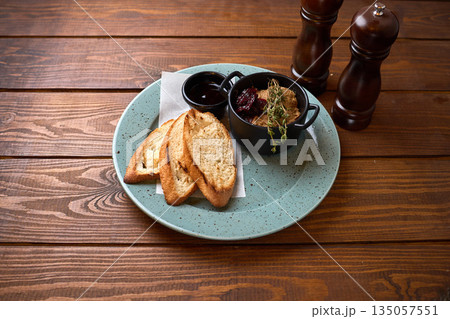 Chicken Liver Pate With Toasted Bread 135057551