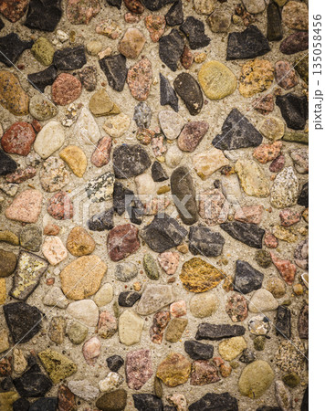 Pattern texture brown stones pebbles Pattern texture brown stones pebbles 135058456