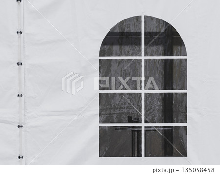 Plastic window in white event tent Plastic window in white event tent 135058458